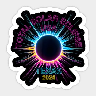 Total Solar Eclipse Texas For Wo 2024 Sticker